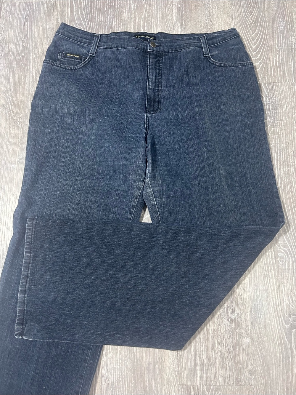 Simon Chang Denim Wear Jeans 16 Dark Wash Straight Leg Stretch Made in Canada